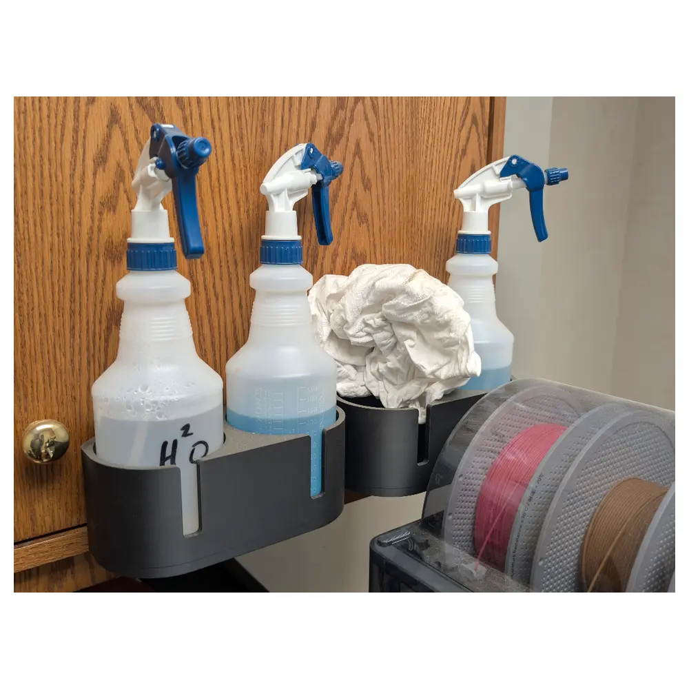 34 Inch Bottle Holder Door Mounted Storage Rack Sprayer Organizer Wall Bracket Accessories
