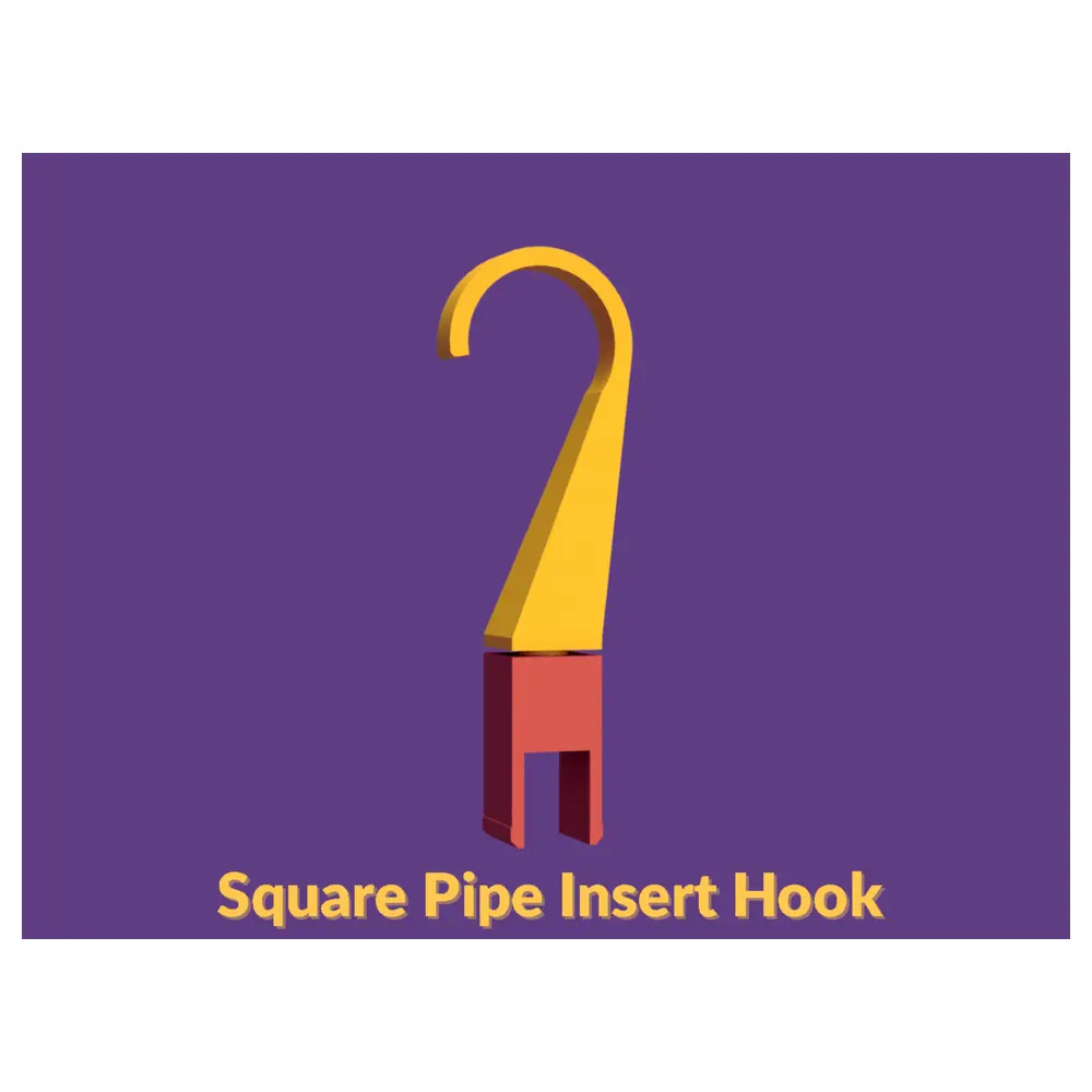 Rotating Square Pipe Hooks Installation Accessories Wall Mounting Hardware Rotating Hangers Bracket Wall Decor