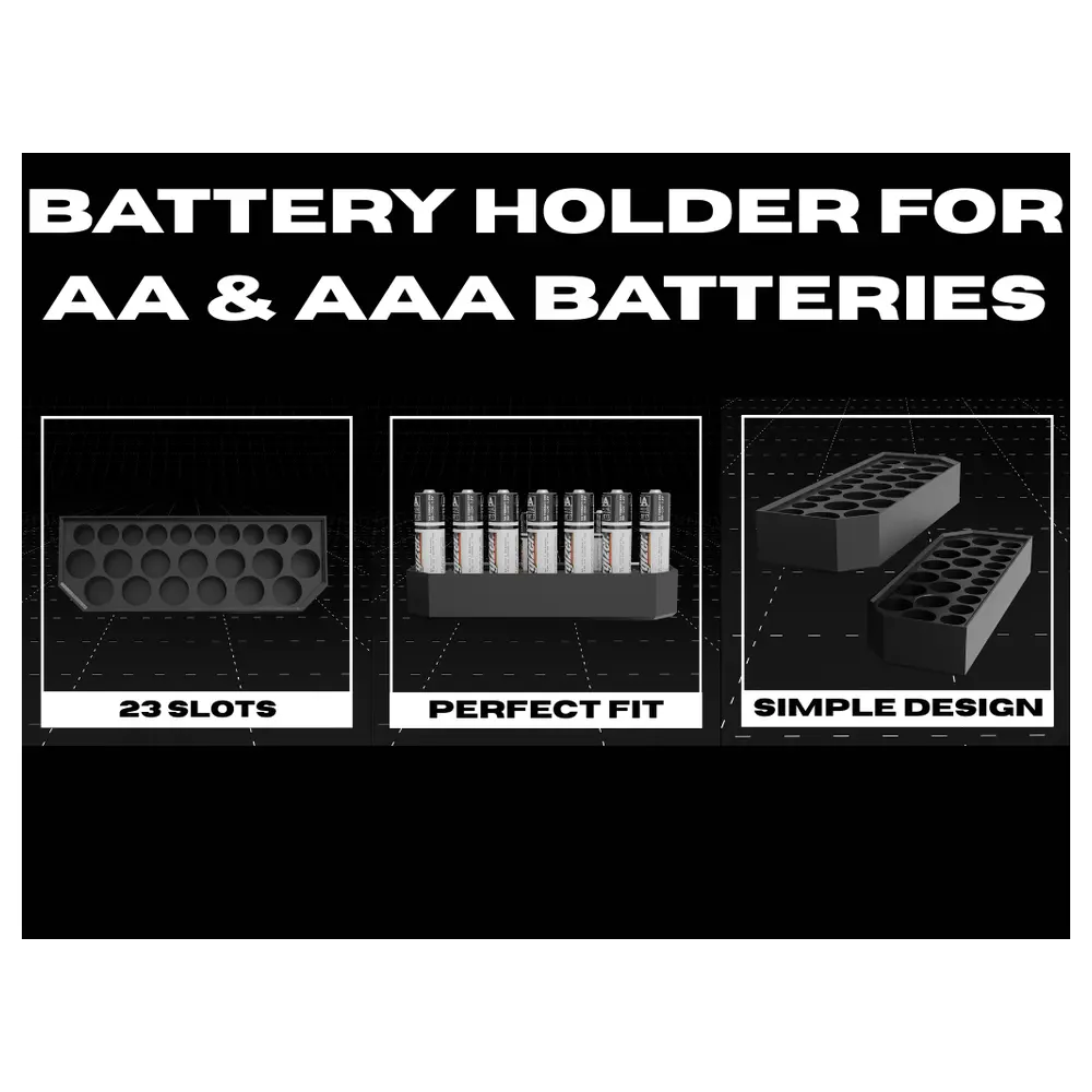 AA AAA Battery Organizer Box Battery Case Battery Storage Charger Box Battery Case Organizer