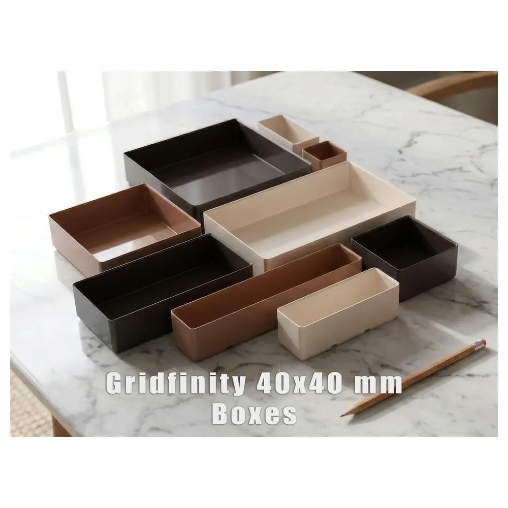 Gridfinity 40x40mm Storage Boxes Organizer Boxes Modular Storage Solutions Parts Accessories