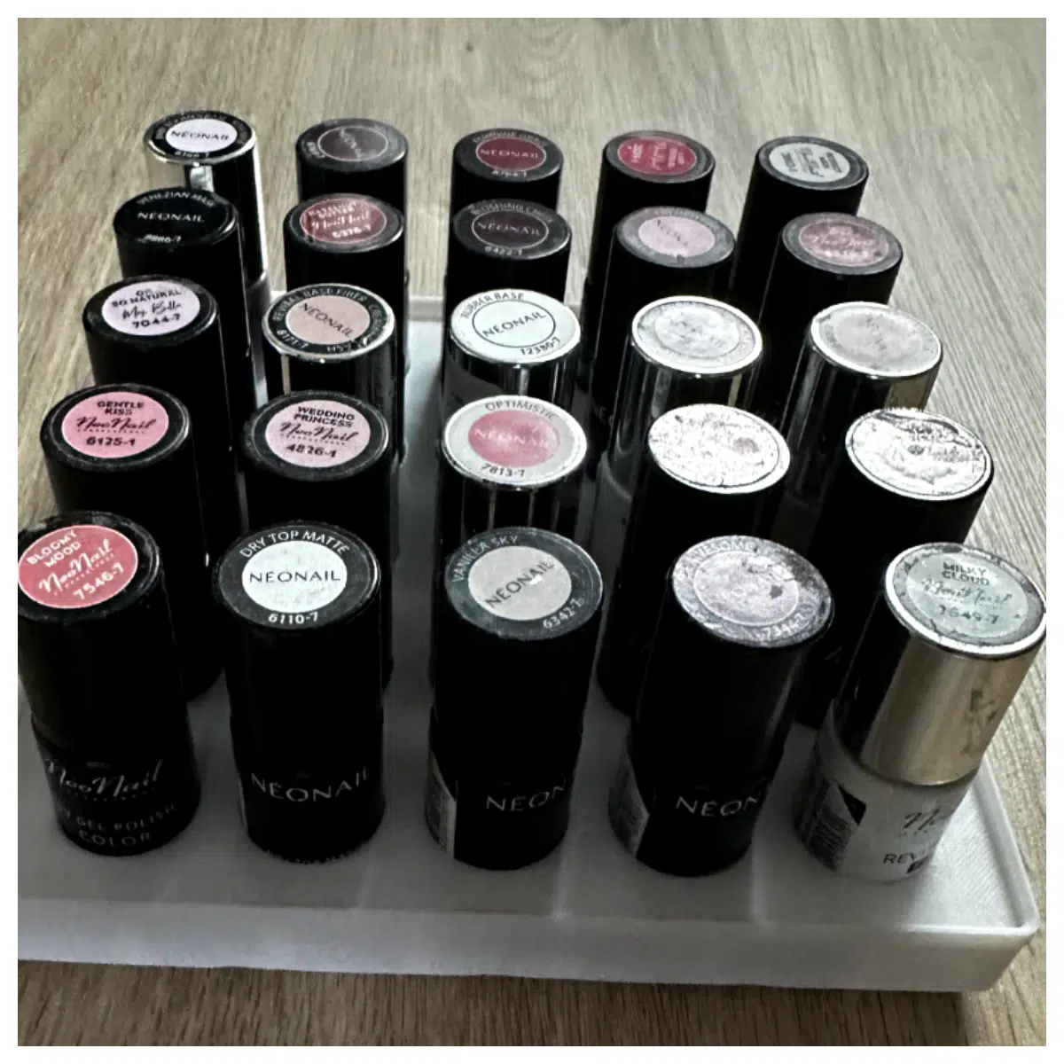 Gridfinity NeoNail Nail Polish Organizer 25 Bottles Nail Storage Acrylic Paint Holder Desktop Organizer Nail Accessory