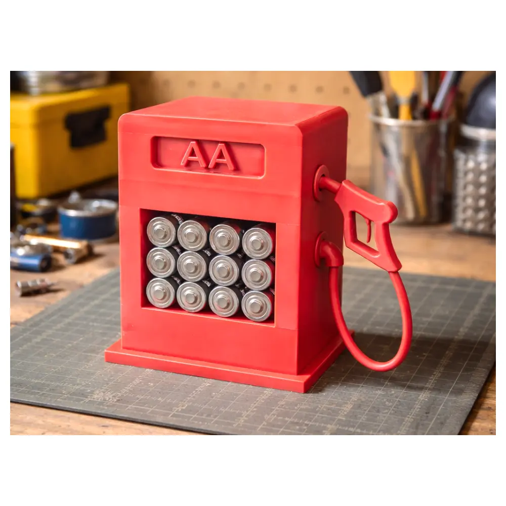Retro Battery Storage Box 12 Cells Car Parts Storage Container Universal Auto Accessories