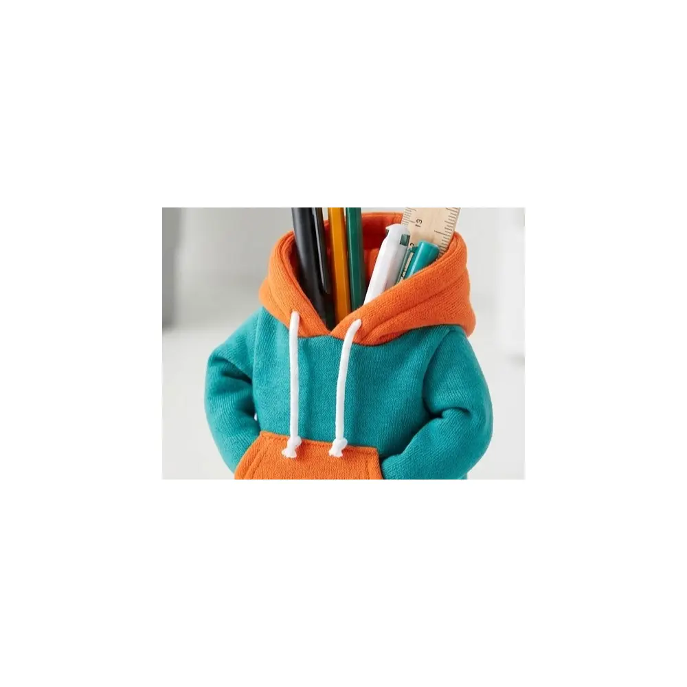 Multi Function Hoodie Vest Pencil Holder Phone Stand Organizer Storage Lazy Person Gadget Home Decor