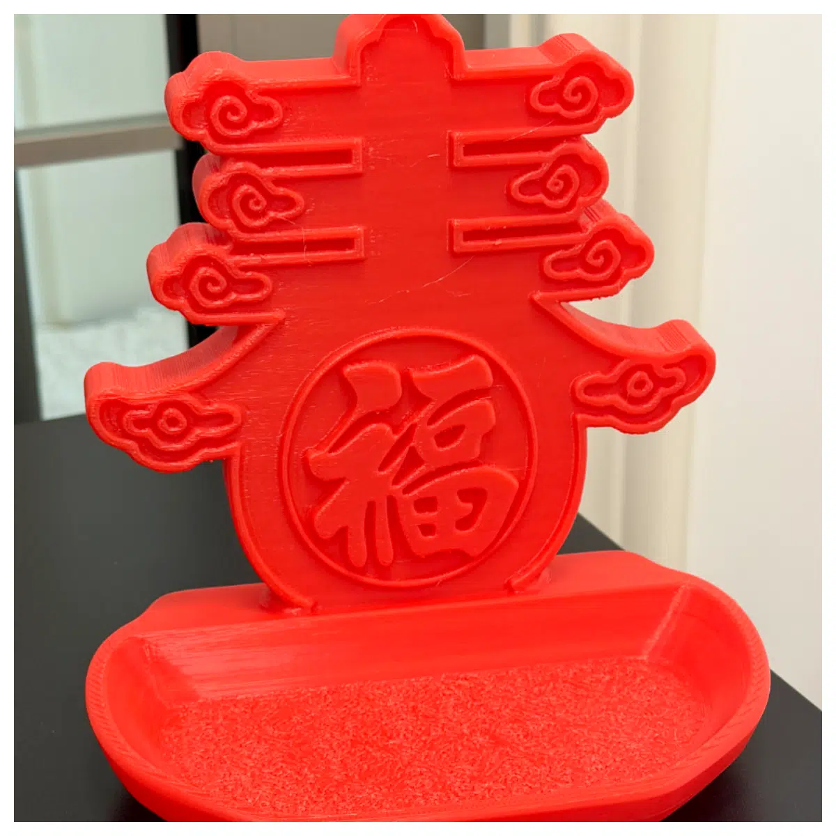 New Year Lucky Tray Spring Festival Nut Date Fruit Dish Storage Tray Printing Tray Multi Functional Decoration Plate
