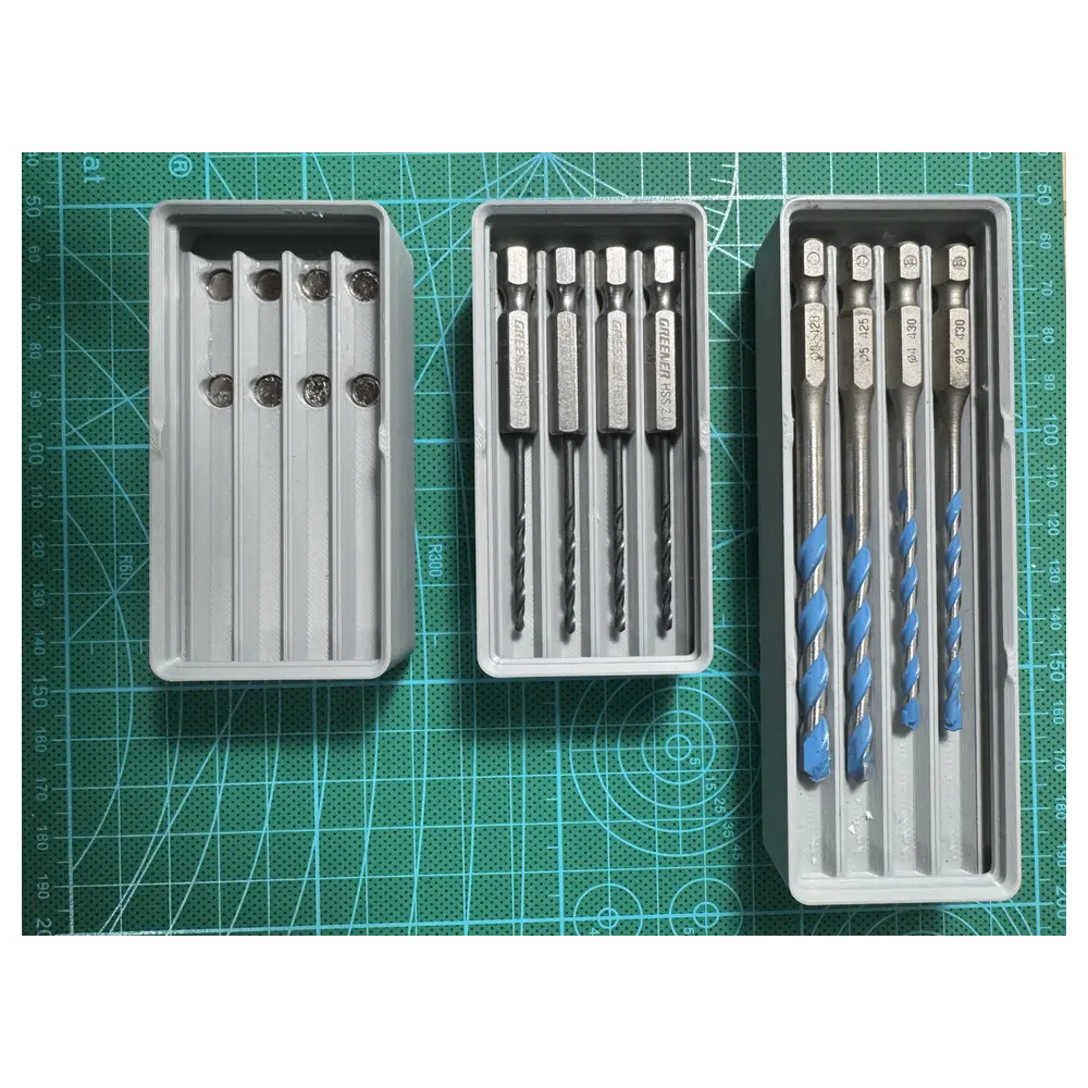 Hex Shank Drill Bit Organizer Storage Box Drill Bit Holder DIY Tool Fasteners Tightening