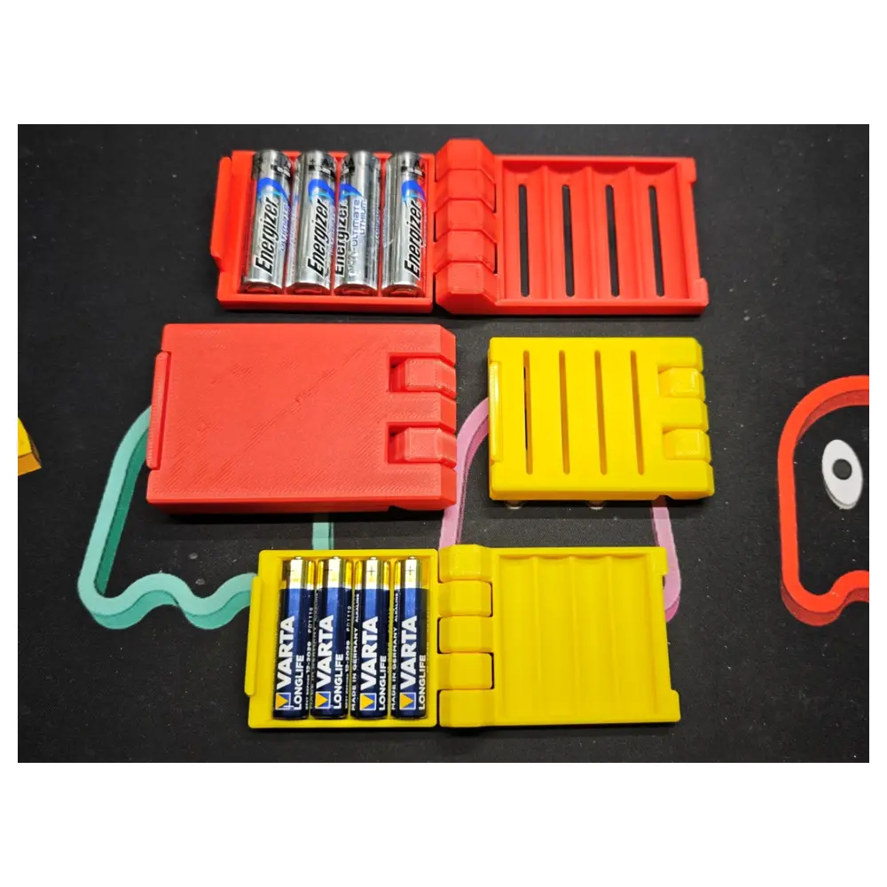 AA AAA Battery Case 4 Pack Battery Storage Box Battery Organizer Battery Holder Battery Compartment Accessories