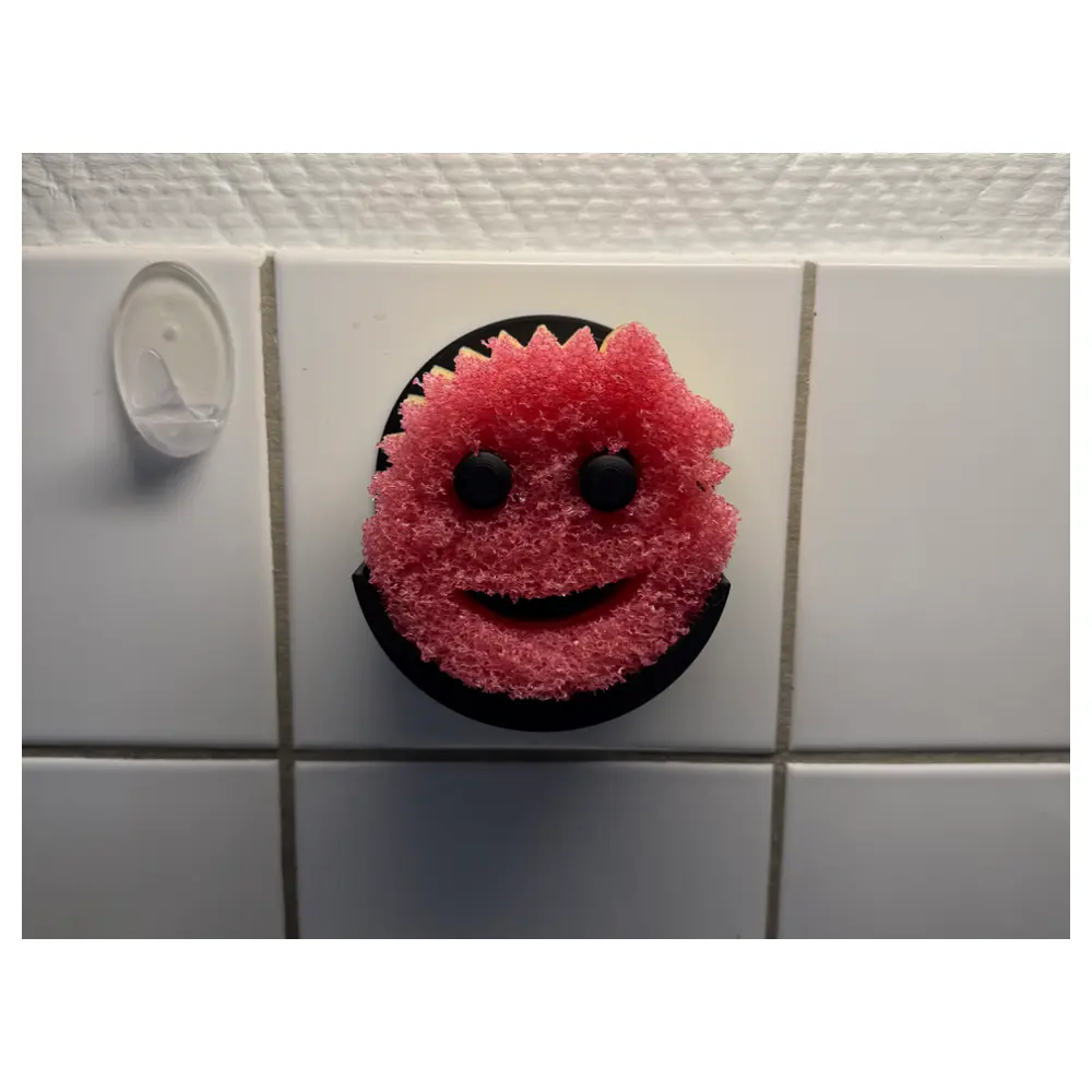 Drainage Wall Mount Holder Smart Cleaning Brush Holder Kitchen Brush Storage Wall Fixer