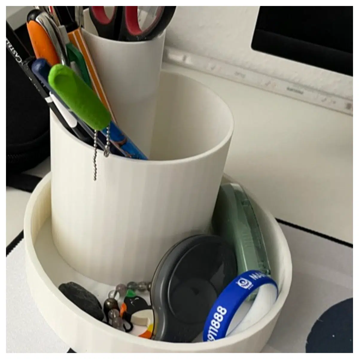 Pen Office Supplies Organizer Box Desk Storage Container Stationery Organizer Pencil Case Divider