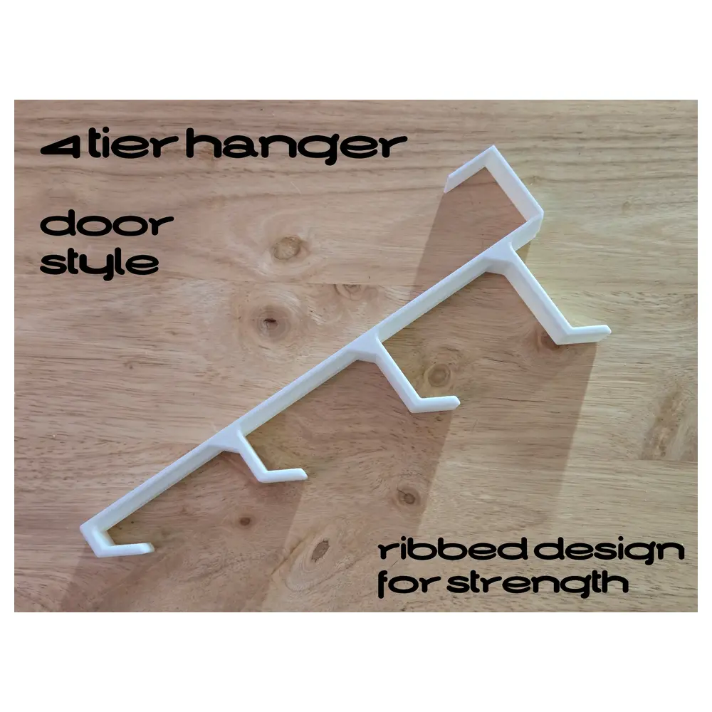 Hooks 4 Tier Door Hanging Hooks Double Bar Wall Mounted Storage Creative Organizer Hanging Hooks Multi Purpose