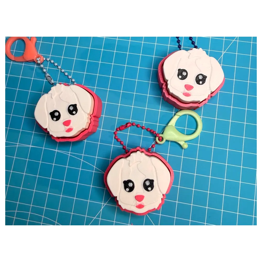 Cute Puppy Keychain Sound Effects Dog Bell Pet Accessory Sound Toys Pet Parts Ringtone