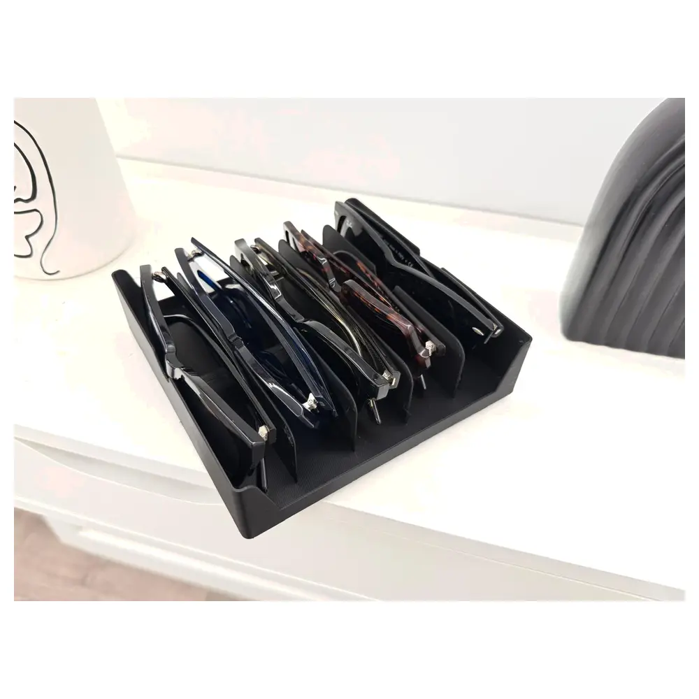Sunglasses Organizer Box Smart Storage Eyeglass Case Frame Protection Lens Safe Multi Compartment Design Car Accessories
