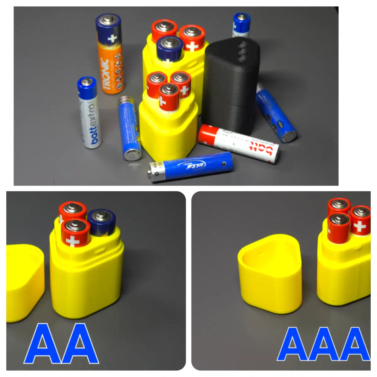 3X AA AAA Battery Box Storage Case Caddy Protection Charger Compatible 3.6V 12V Organizer -