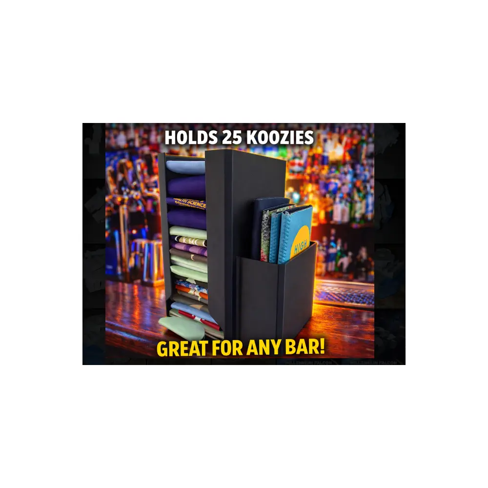 Bar Koozie Organizer 25 Cup Universal Bar Accessories Cleaning Tool Bar Mat Wipe Down