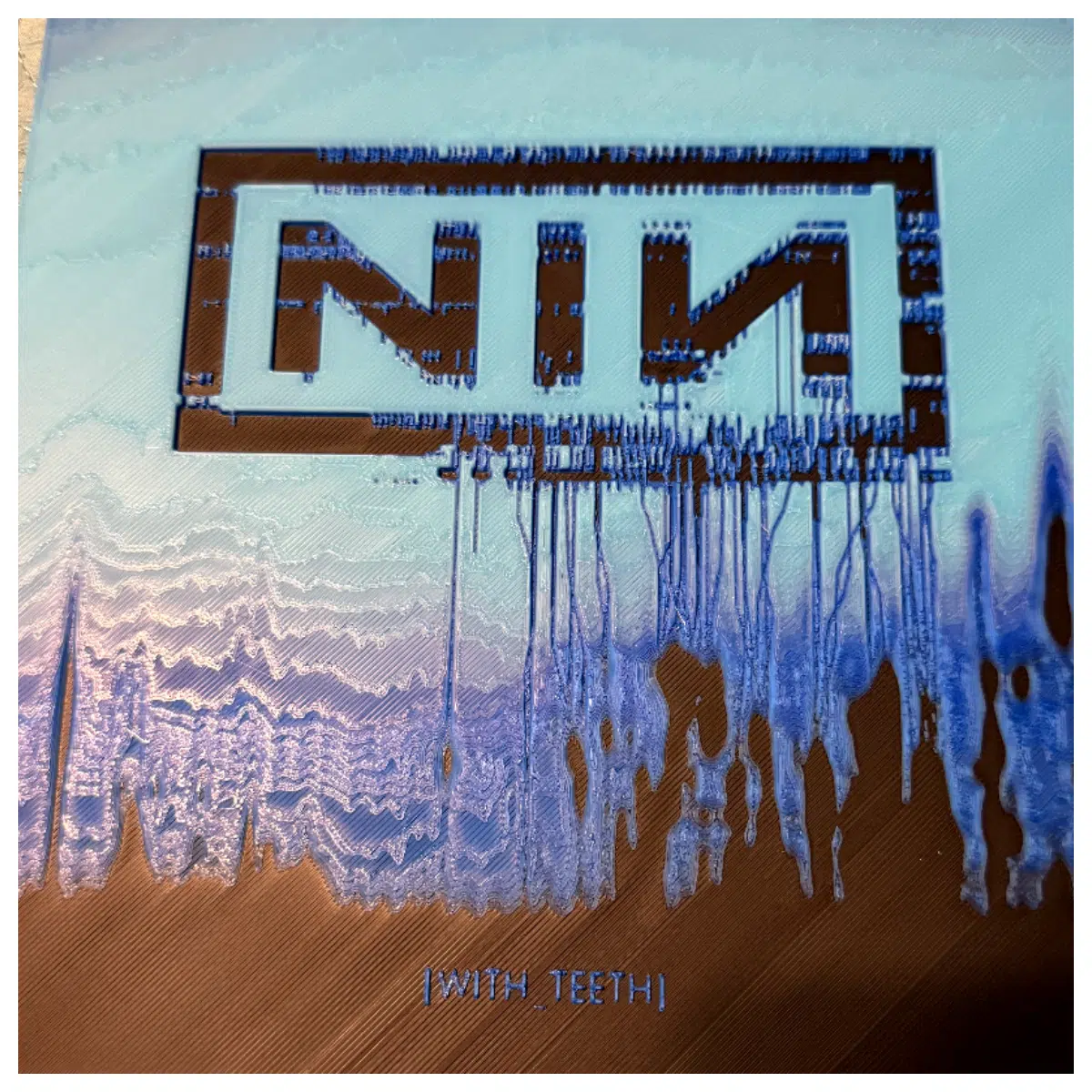 NIN With Teeth Album Cover Art Print Collectible Dark Gothic Art Music Wall Decor Modern Art