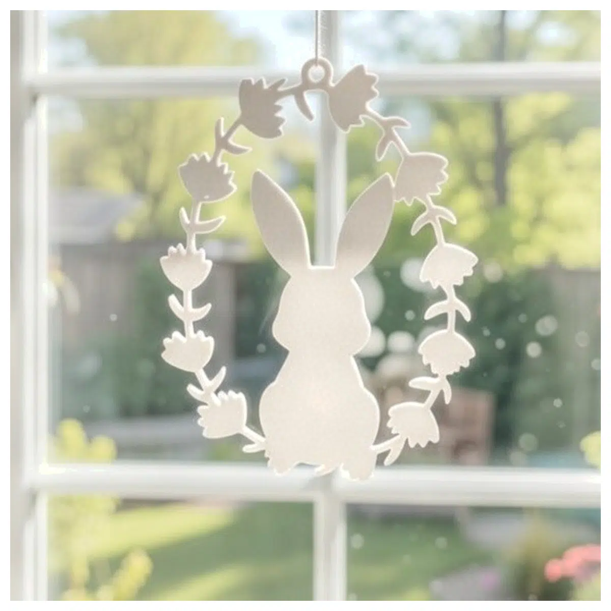Easter Bunny Window Decorations Creative Window Decor Festive Easter Decor Bunny Window Silhouettes Holiday Ornament Easter Crafts
