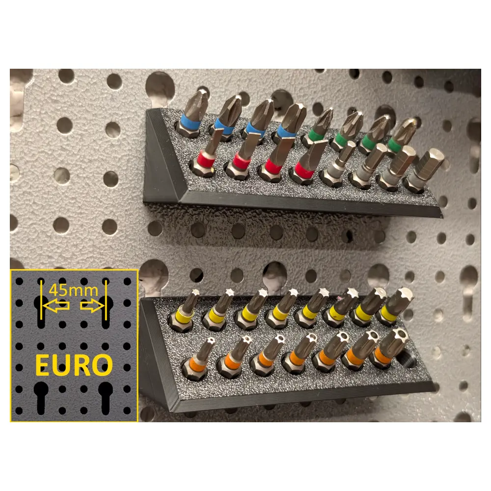 European Panel Forstner Bit Holder 2x8 3x8 Forstner Bit Accessories Drill Bit Holder Quick Install Easy Use
