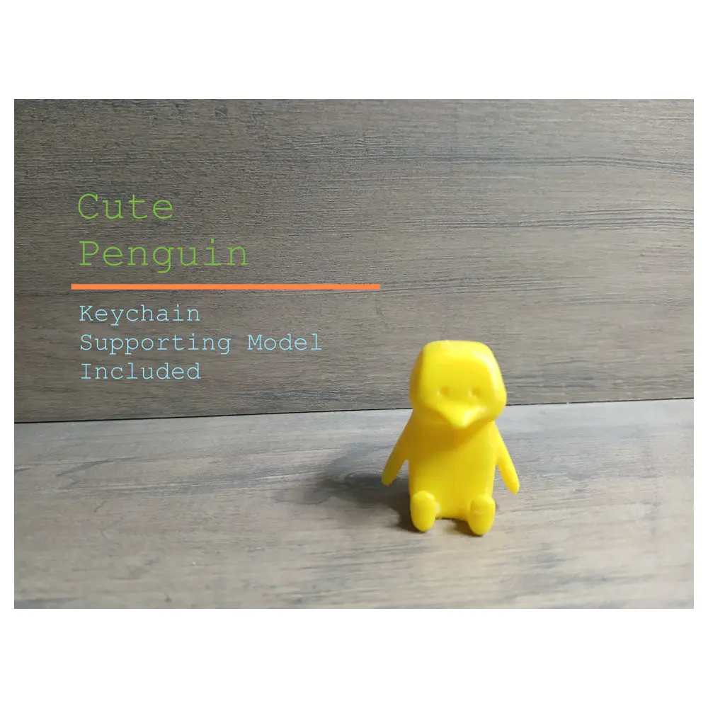 Cute Penguin Keychain Model Toy Figure Collectible Model Parts Decoration