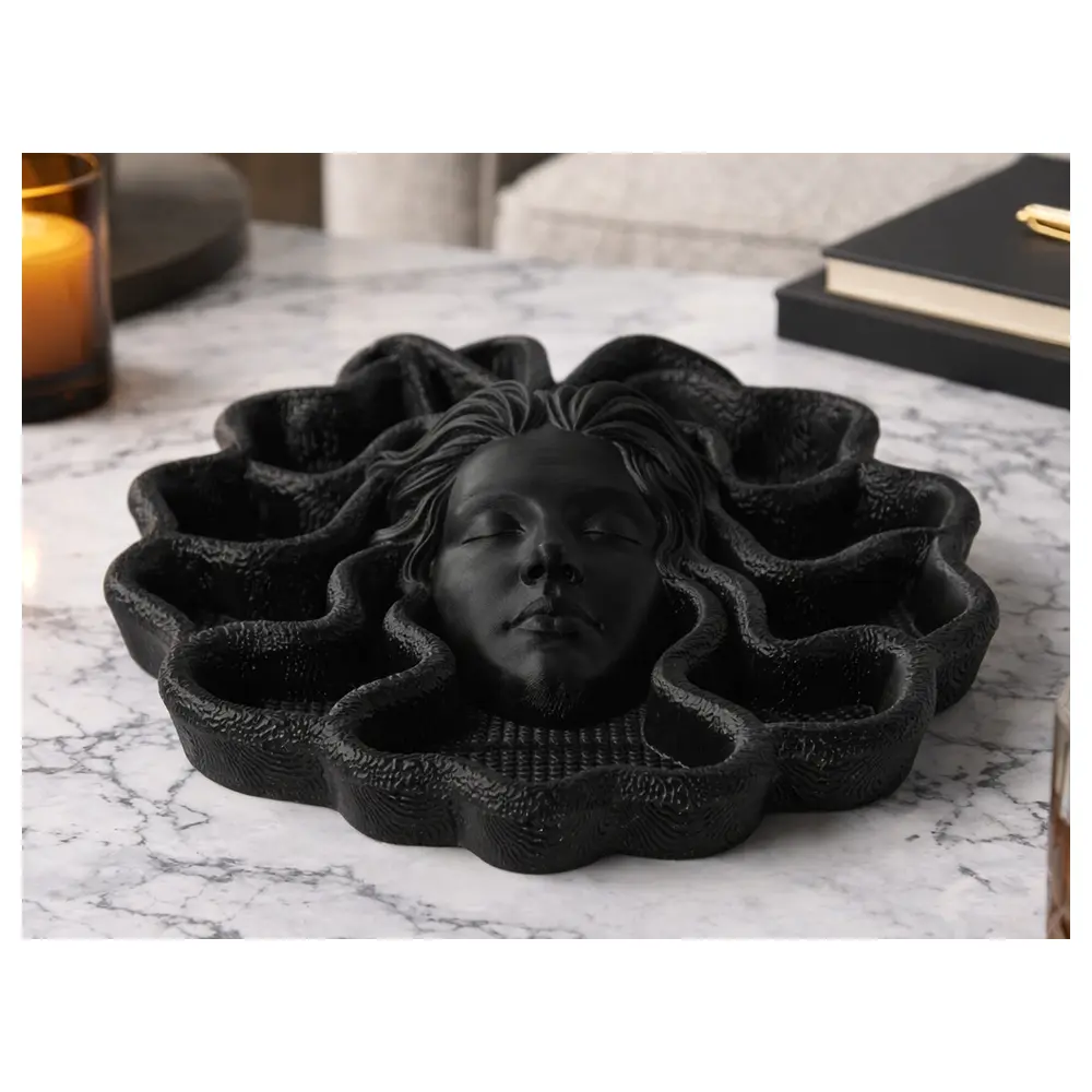 Medusa Tray Sculpture Serving Dish Decorative Plate Home Decor Art Object Creative Ceramic Bowl Storage