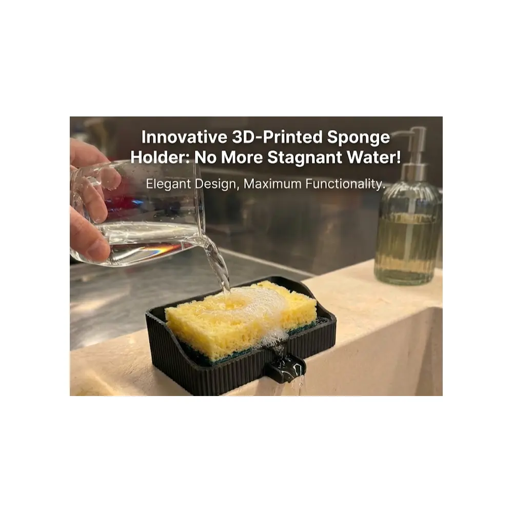 Self Draining Sponge Rack Kitchen Sink Organizer Drain Holder Storage Shelf Kitchen Accessories Sink Accessories