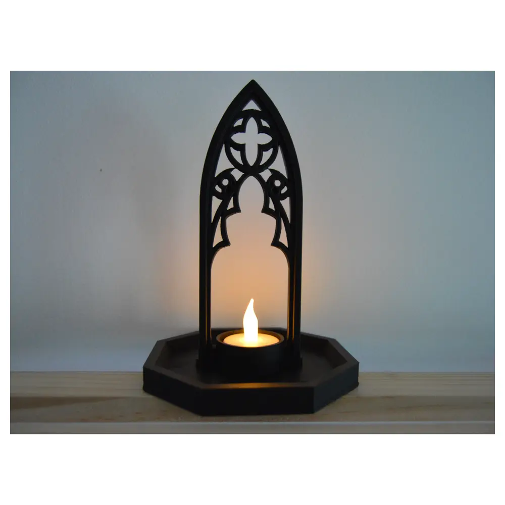 Gothic Cone Candle Holder Black Romantic Elegant Decor Candle Accessories