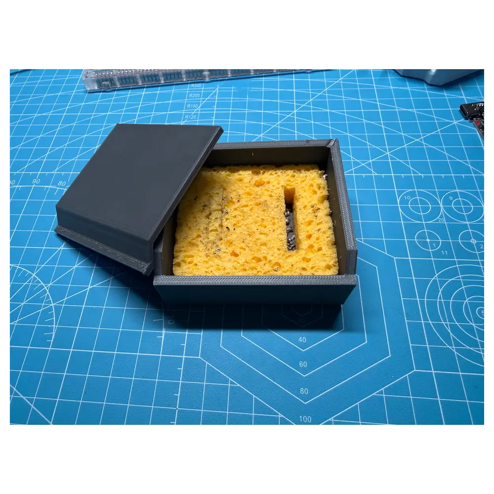 Soldering Sponge Holder Cleaning Box Tool Organizer Welding Accessories Repair Parts Electronics Storage