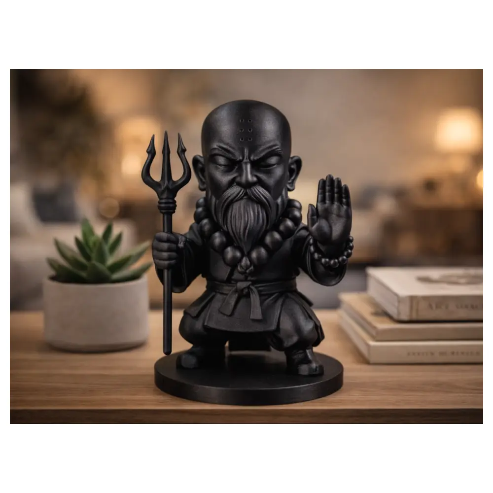 Shaolin Monk Statue Buddhist Sculpture Zen Art Religious Figurine Zen Decor