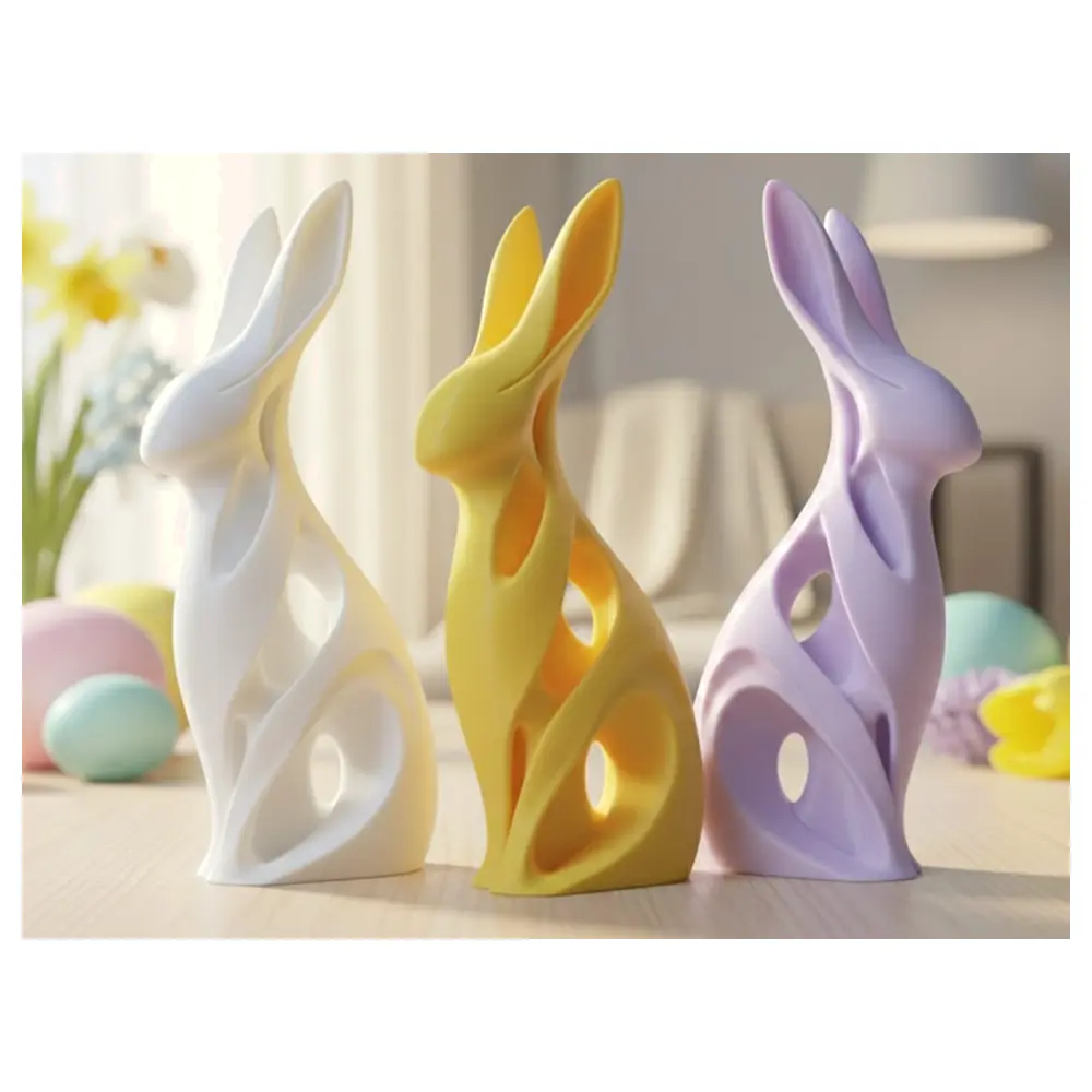 Bunny Decor Art Sculpture Decorative Figure Long Lasting Display Gift Idea