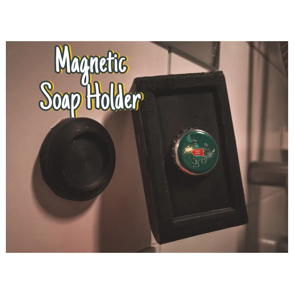 Magnetic Soap Dispenser Holder Magnetic Suction Bathroom Organizer Magnetic Soap Box Multi Functional Space Saving Magnetic Accessories