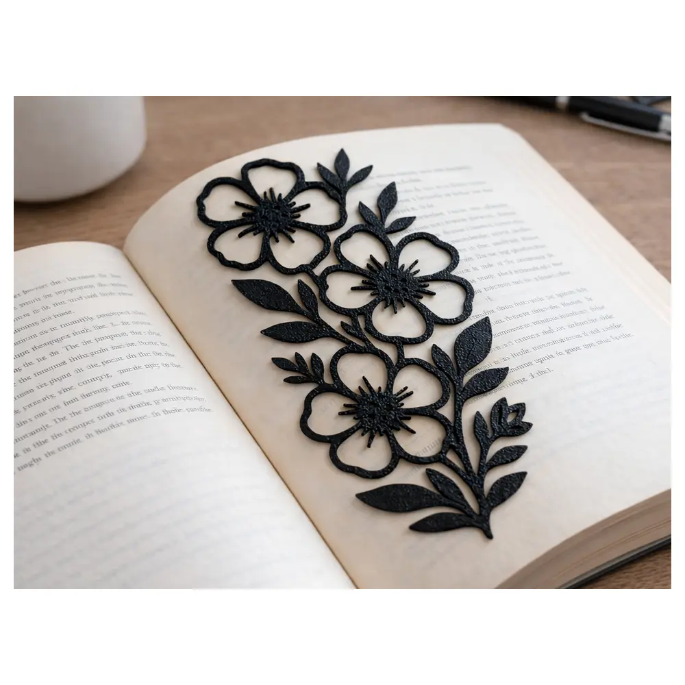 Elegant Floral Bookmarks Page Markers Floral Art Decorations Paper Crafts Creative Gifts Office Supplies
