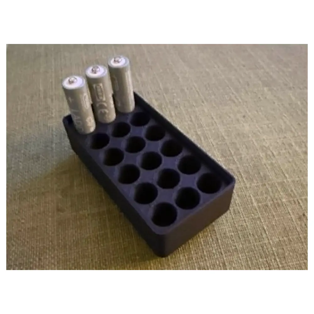 Gridfinity 1x2 H3 Battery Organizer Box AAA Battery Storage Case Desk Organizer Supplies