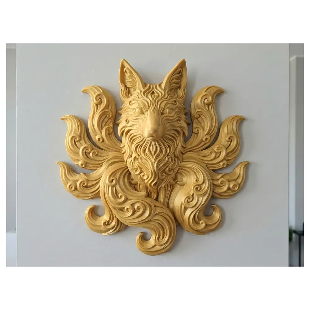 Mystical Nine Tailed Fox Wall Art Decor Painting Wall Hanging Artwork Wallpaper Indoor Decor