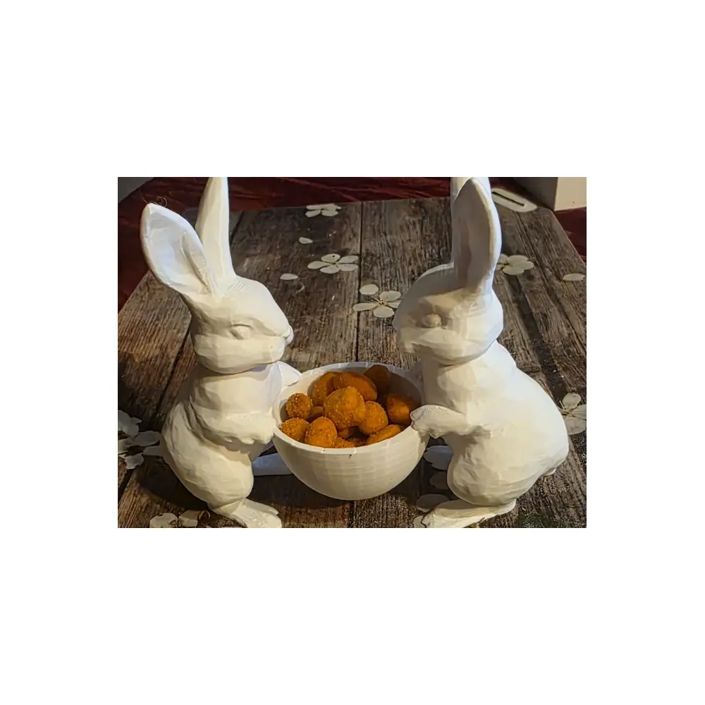 Easter Bunny Figurine Ceramic Rabbit Holiday Decoration Bowl Decor Creative Gift Home Decor