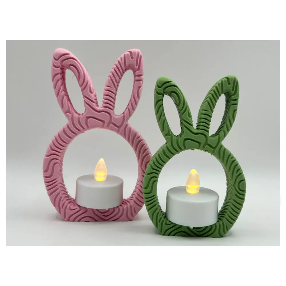 Rabbit Candlestick Decoration Small Figurine Desktop Decor Home Accessories Creative Gift Candlestick Parts