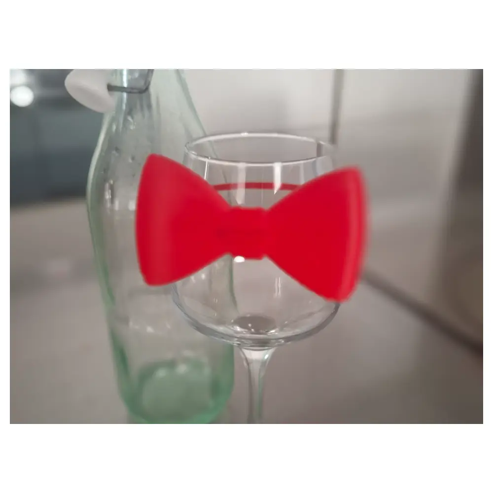 Wine Accessory 3D Bowtie Decoration Party Supplies Drinkware Decoration Event Decor Bowtie Charm Festive Accessories