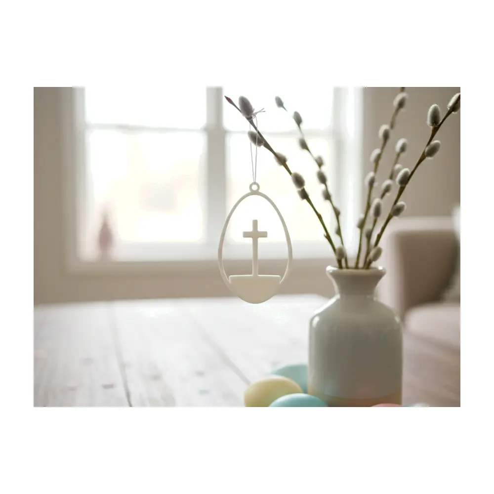 Easter Cross Pendant Quick Print Religious Jewelry Jesus Gift Memorial Keepsake Religious Items