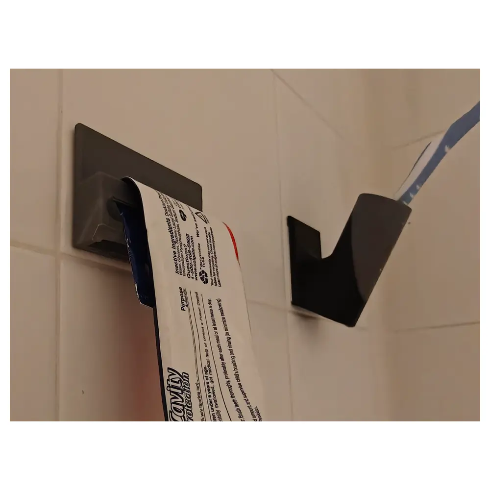 Wall Mounted Toothbrush Holder Toothpaste Organizer Bathroom Shelf Toothpaste Dispenser Toothbrush Holder Wall Mounted