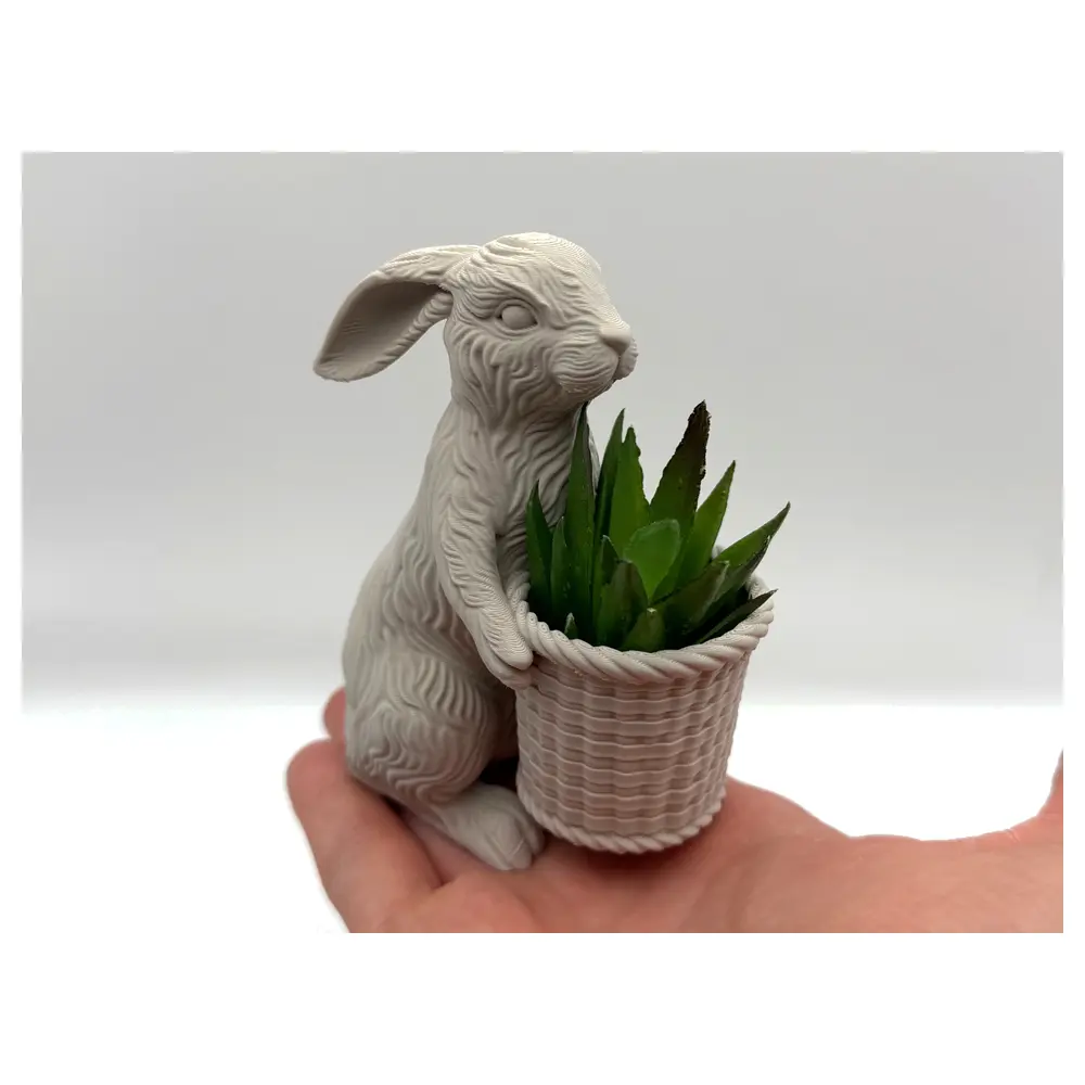 Easter Bunny Basket Flower Pot Decoration Festive Basket Gift Creative