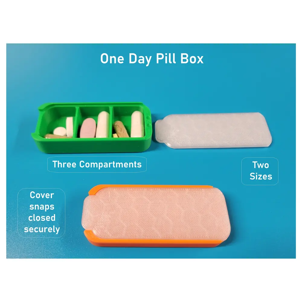 Daily Pill Organizer 3 Compartment 2 s Medication Box Storage Organizer Easy Convenient