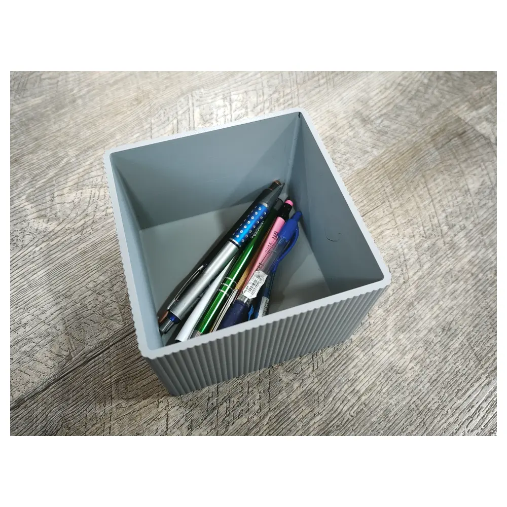 Ribbed Pen Holder Desk Organizer Stationery Holder Multi Function Pen Case Simple Creative Storage Solution