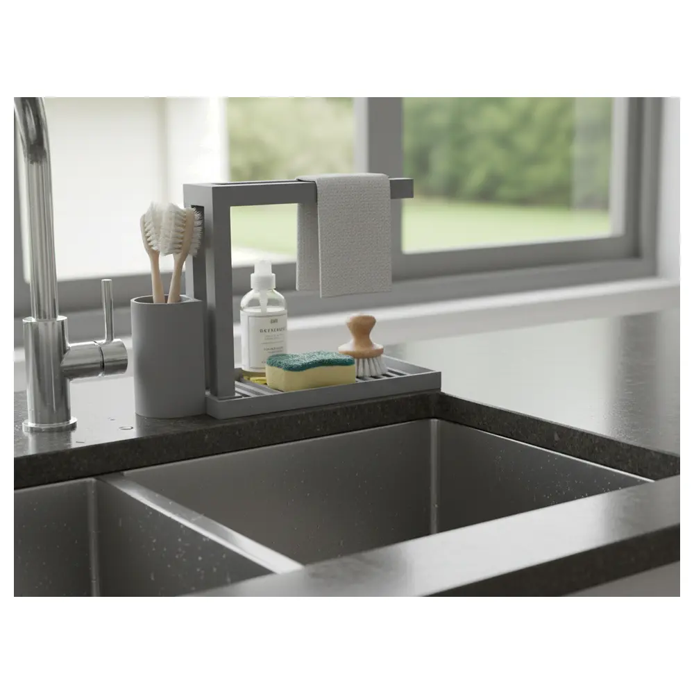 Bathtub Cleaner Organizer Brush Holder Shelf Bathroom Cleaning Accessories Tub Parts Easy Clean