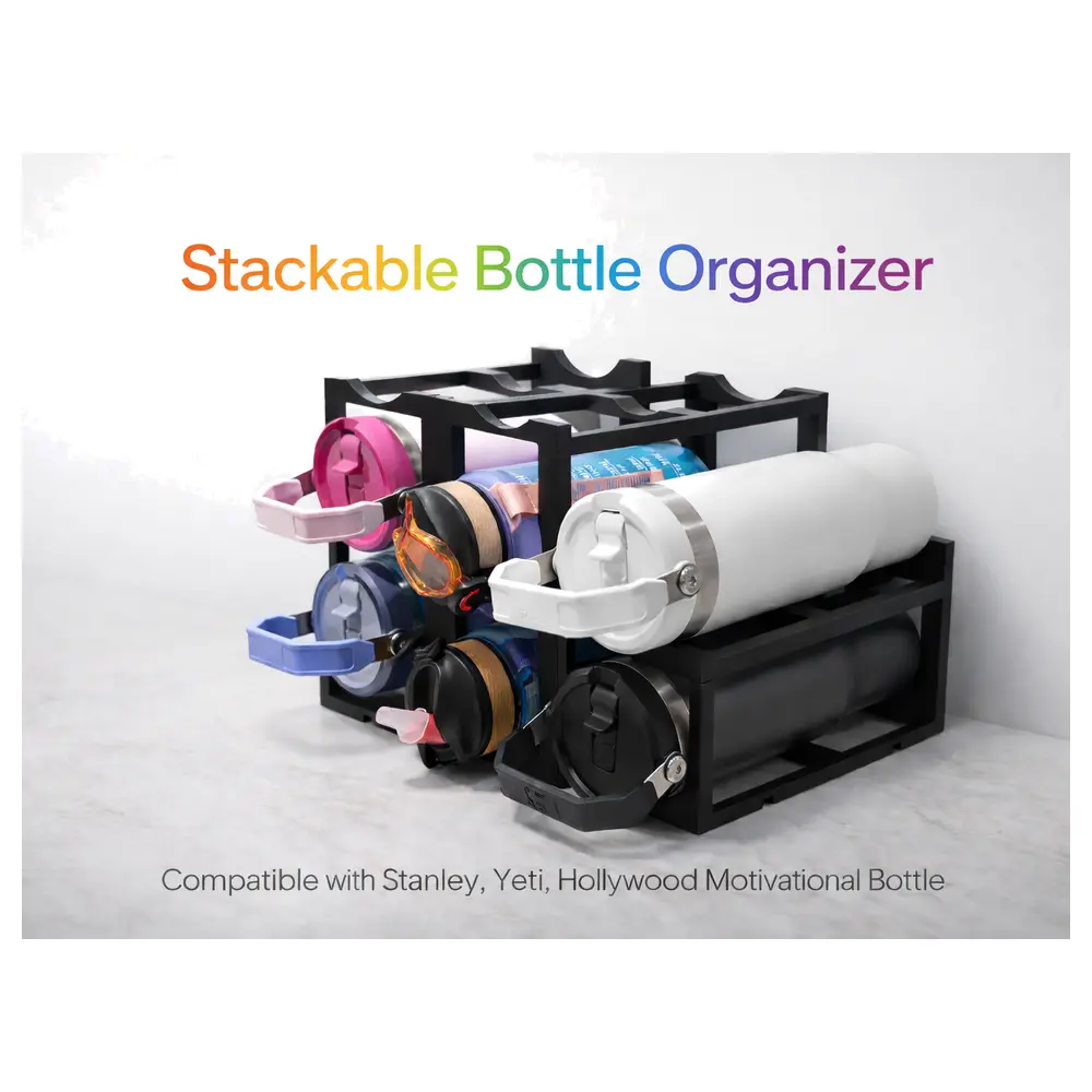 Stackable Bottle Organizer Bottle Storage Container Bottle Sorter Easy to Use Kitchen Tool Easy Cleaning