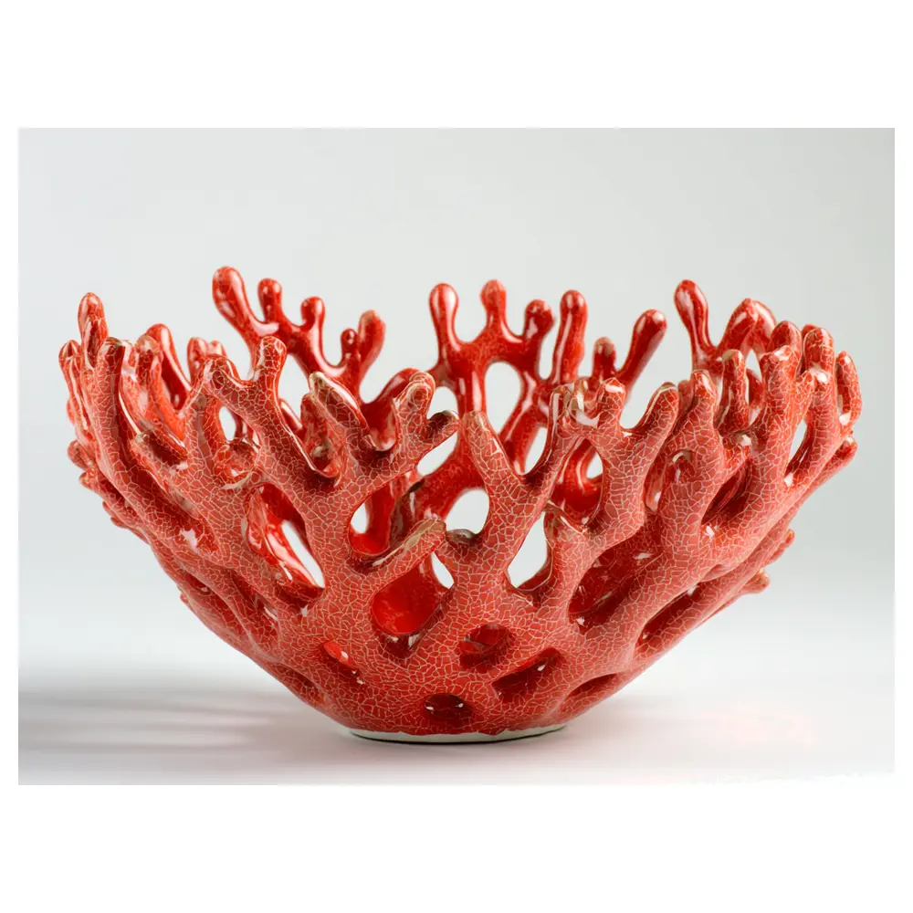 Coral Bowls Ceramic Bowls Red Coral Dinnerware Kitchen Bowls Practical Bowls Bowl Sets Coral Bowl Accessories