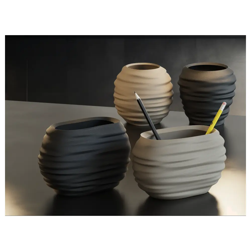 Modern Japandi Wabi Sabi Pen Holder Brush Cup Organizer Desk Storage Decor