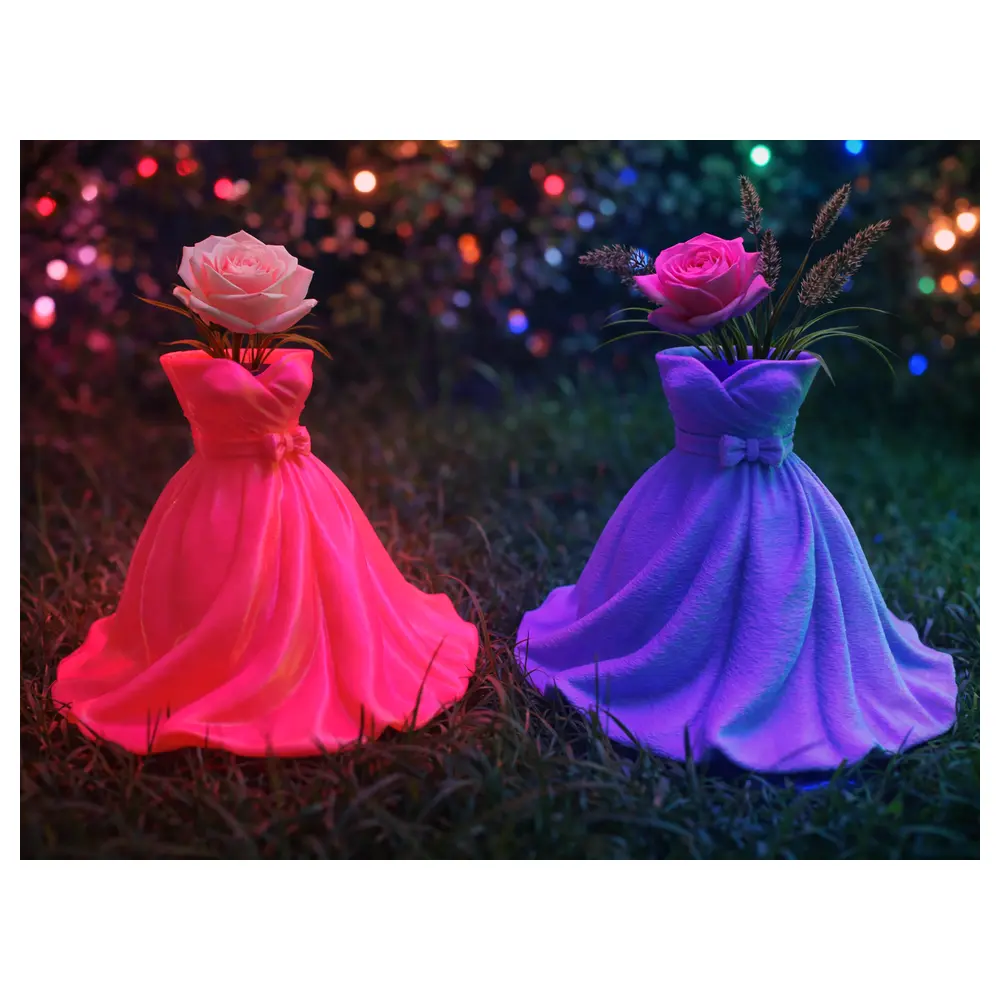 Charm Evening Gown Vase Decoration Display Creative Gift Art Ceramic Decor