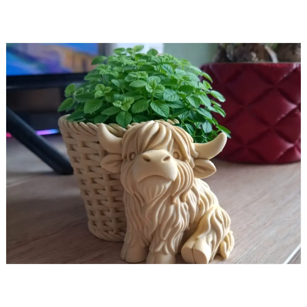 High Charm Comfortable Cow Planter Basket Flower Pot Stand Garden Decor Indoor Outdoor Planters