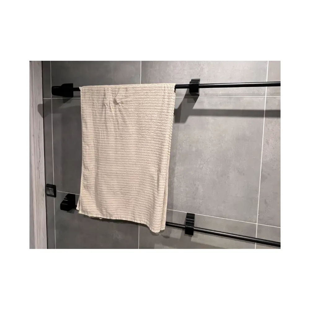 No Drill Bathroom Hooks Holder Wall Mounted Shelf Hook Rack Towel Bar Storage Accessories