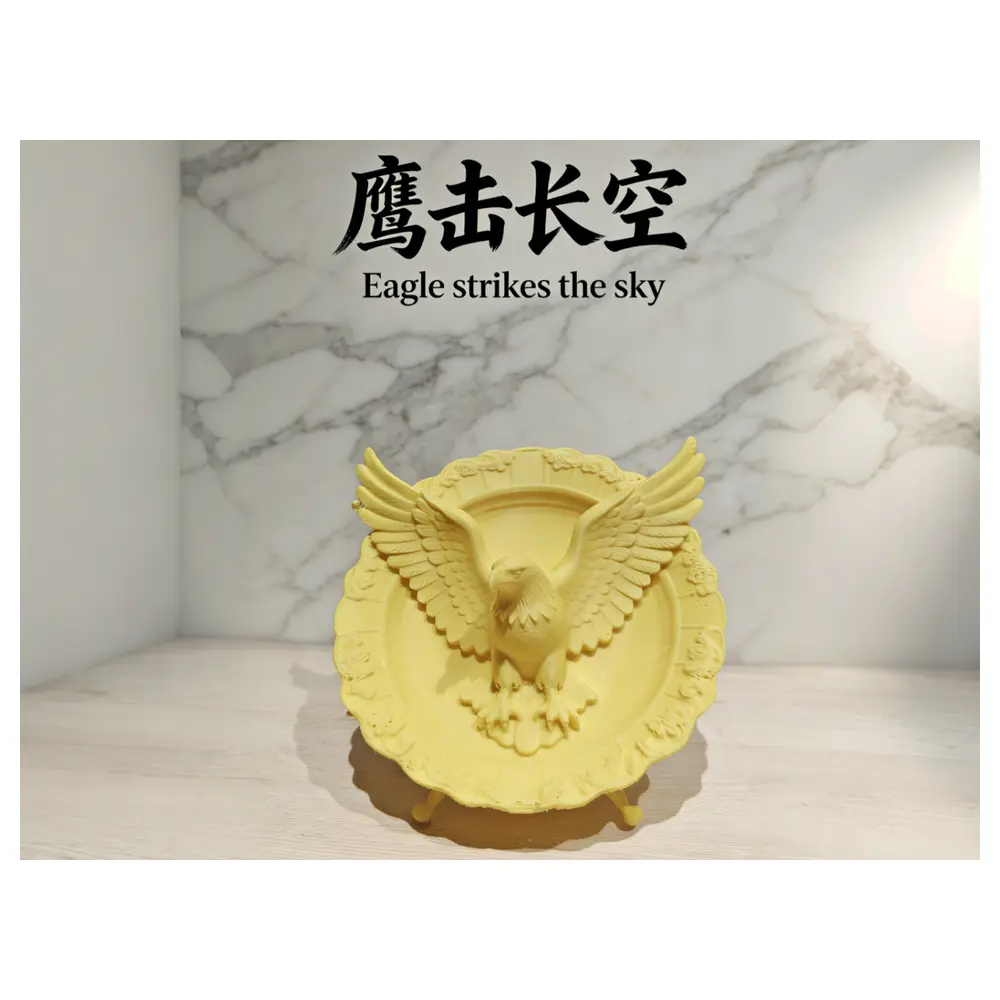 Decorative Plate Bird Sculpture Art Figurine Home Decor Art Ornament Winged Sculpture Decorative Plate