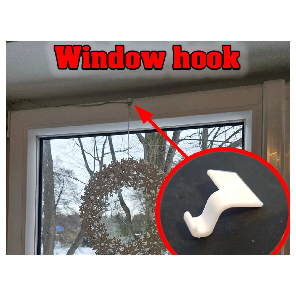 Decorative Christmas Star Window Hooks Home Decor Christmas Ornament Window Decoration Festive Decor