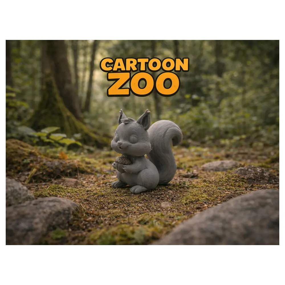 Cute Cartoon Squirrel Toys Animal Zoo Cartoon Animal Models Collection Wholesale Retail Promotion