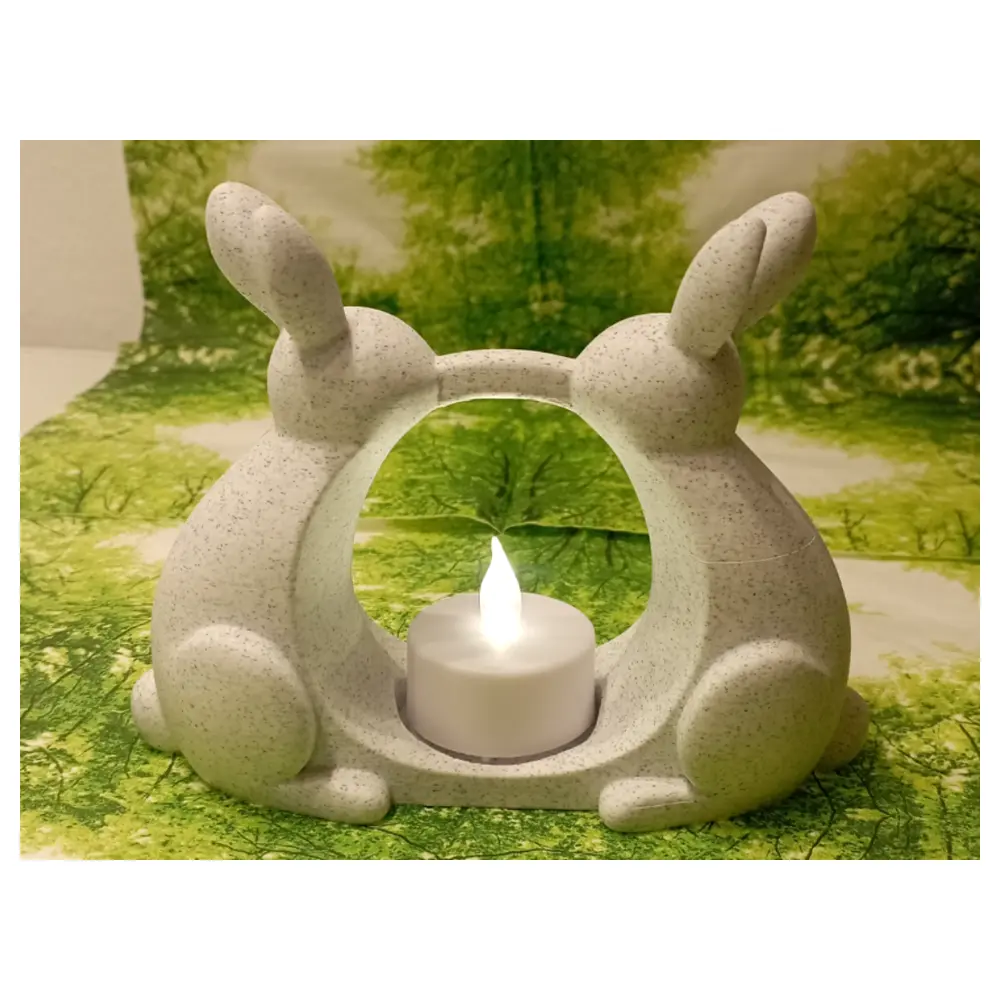 Easter Bunny Candlestick Decoration Festive Gift Creative Home Decor Rabbit Figurine